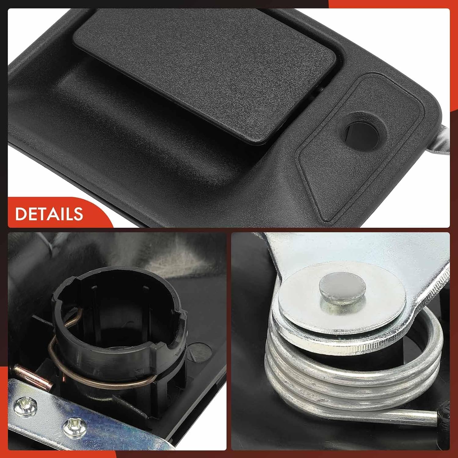 A-Premium - Exterior Door Handle - Compatible with 1999-2016 Ford F250 F350 F450 F550 Super Duty, 2000-2005 Excursion & More - Front Left Driver Side with Key Lock Hole - Replace# 7C3Z2522405AA