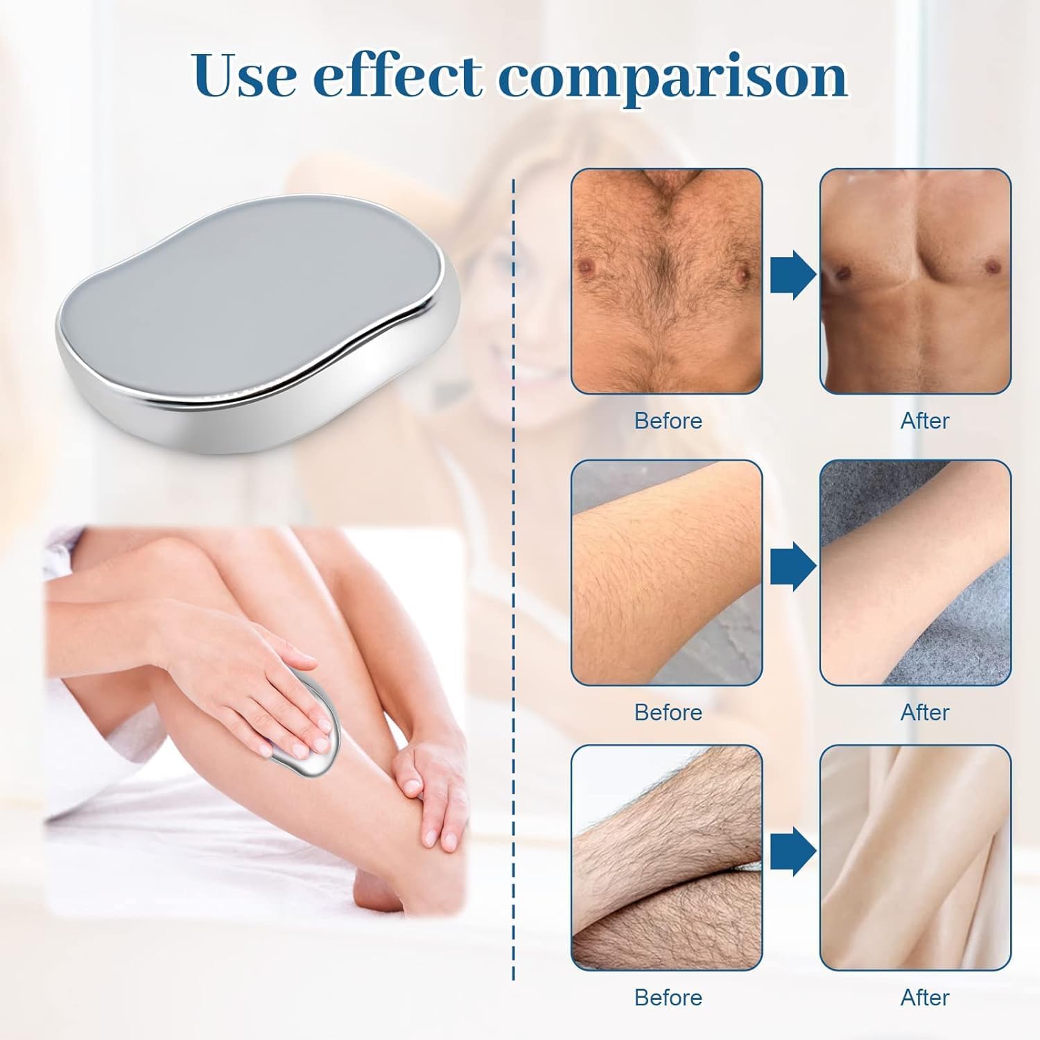 C2SK 5-Year Warranty Crystal Hair Remover/Eraser for Women and Men for Painless Hair Remover Tool for Full Body, Bikini, Arms,Legs for All Types of Skin 3