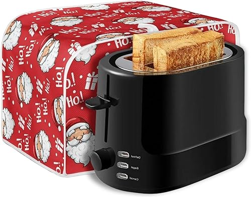 Miniatura 8 de Funda para hacer pan con estampado OH de Papá Noel, decoraciones navideñas, cubierta de tostadora de 2 rebanadas que se adapta a la mayoría de
