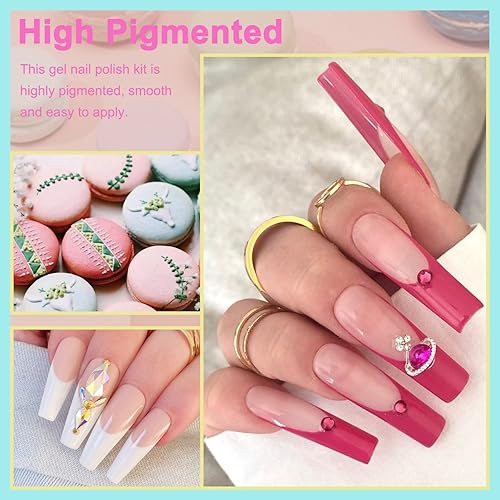 Miniatura 4 de Lavender Violets Gel Nail Polish Kit 273 Colors Red Pink Purple and Green Soak-off UV LED Nail Gel with Base Matte and Glossy Top Coat C703