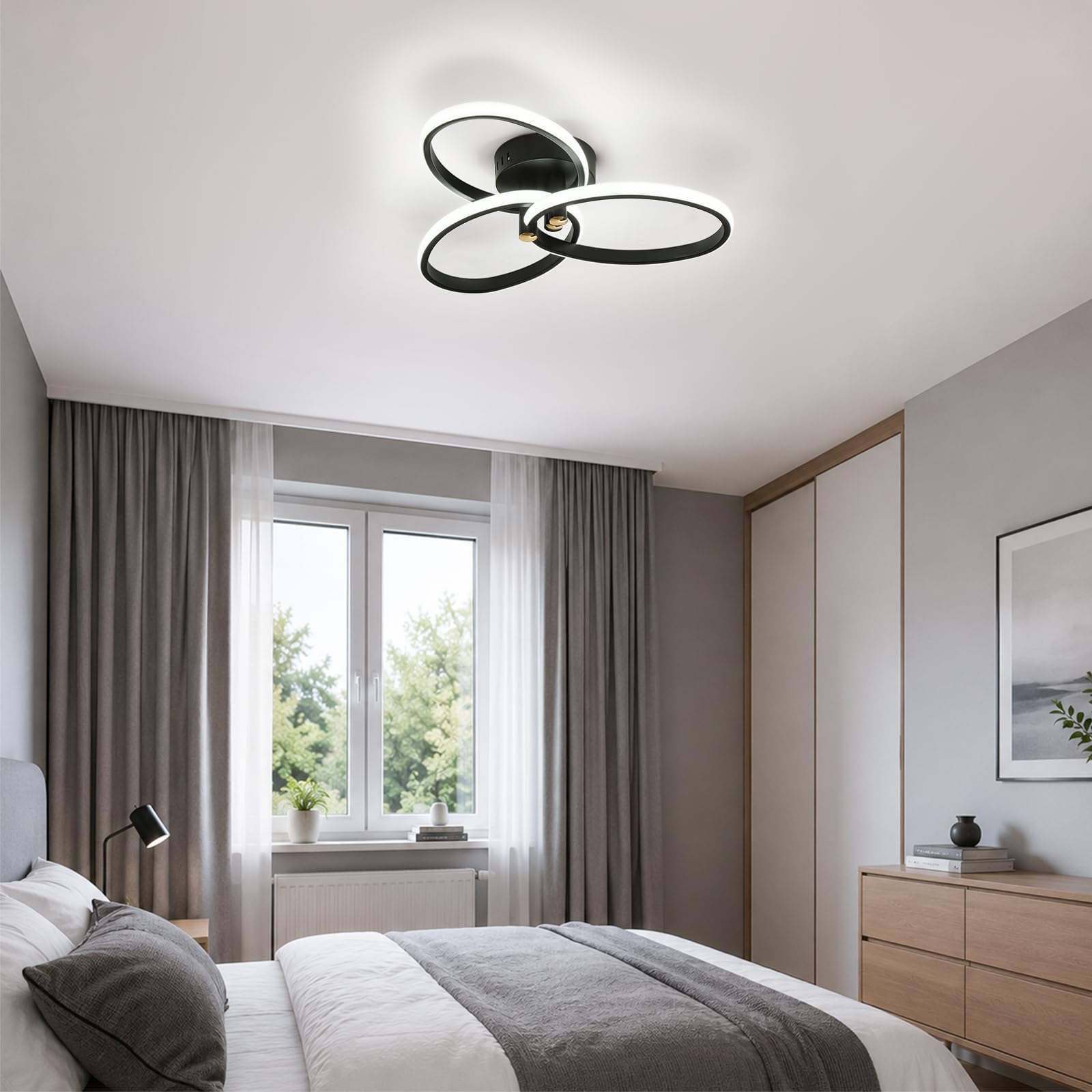 OTREN LED Deckenleuchte Dimmbar Deckenlampe Wohnzimmer mit Fernbedienung