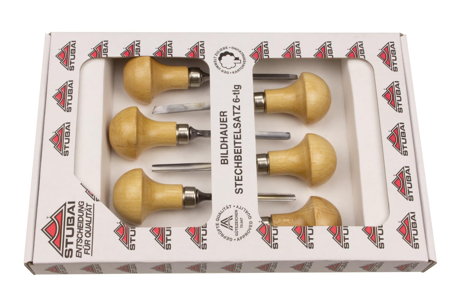 Stubai 580006 Set di Sgorbie 'Micro', 6 Pezzi