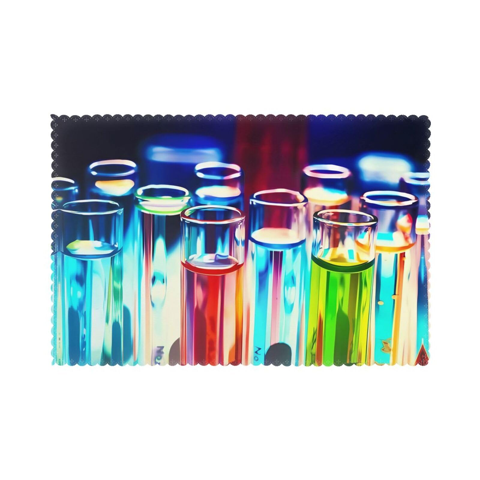 WHJSHOP Chemistry Test Tube Prints Placemats Set of 6 12x18in – Transform Your Table into a Cozy Haven for Memorable Meals