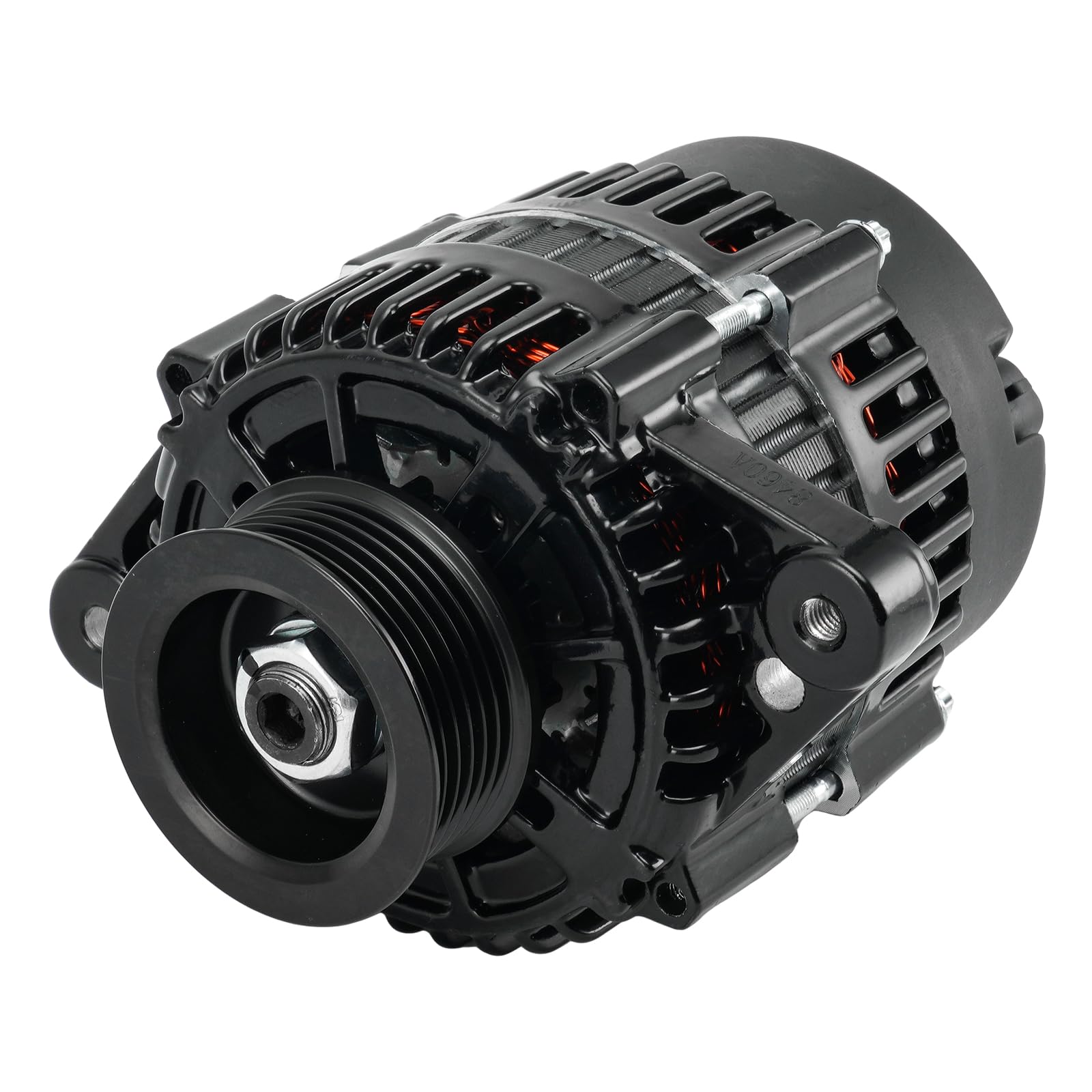 PHILTOP 70Amp Alternator Replacement for Mercruiser Engine Model 4.3L Efi 1999 Mpi 2001-2002 Model 350 Mag Mpi Ski High Output Alternators Replace 8460N 12V 70Amp CW 6-Groove Pulley