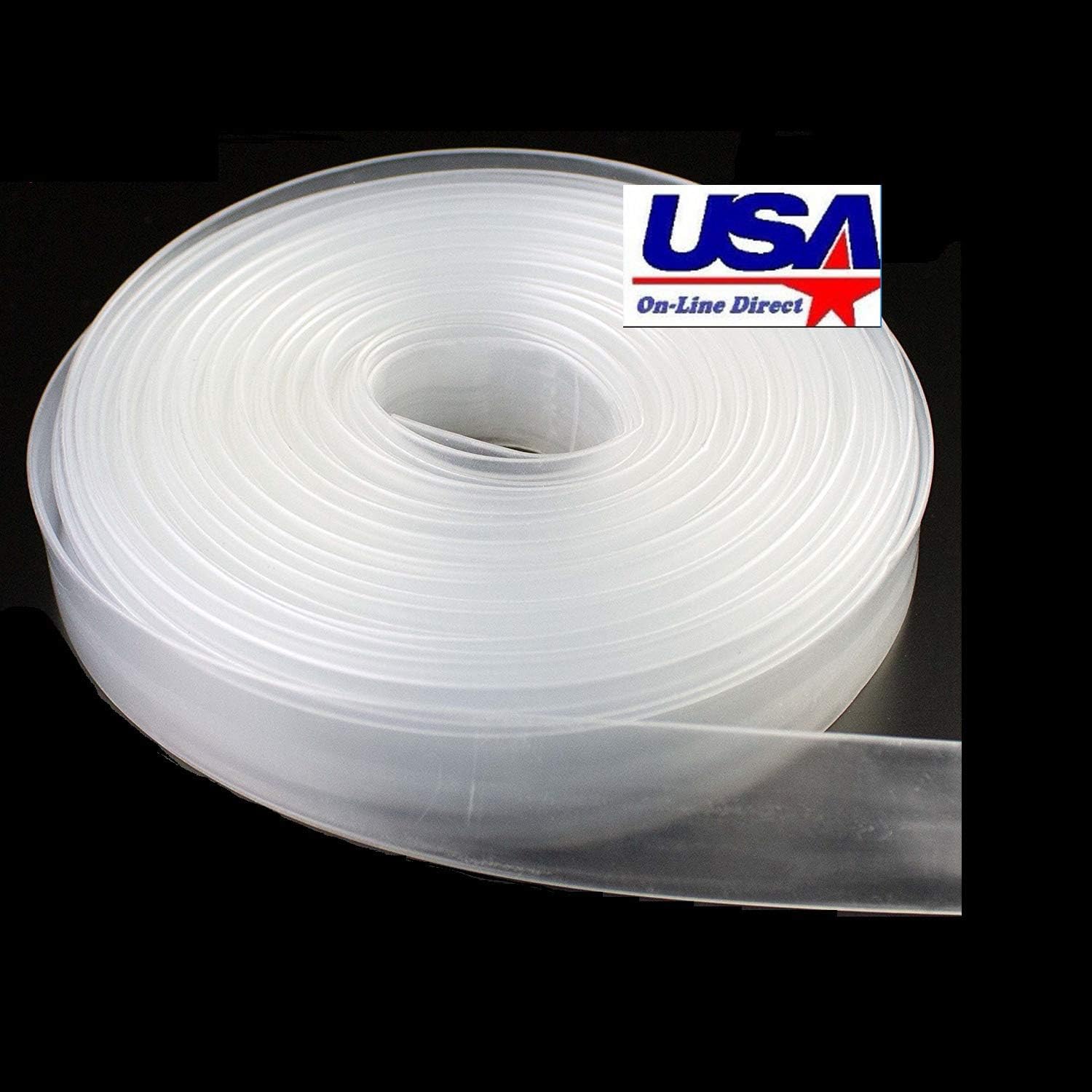 5 FT. 1 1/2" 38mm Clear Polyolefin Heat Shrink Tubing 2:1 Ratio