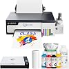 DTF Printer A4 High-Speed Transfer Machine with White Ink Mixing System and Roll Feeder for DIY T-Shirts Oven6 250ml InkRoll Films DTF Powder