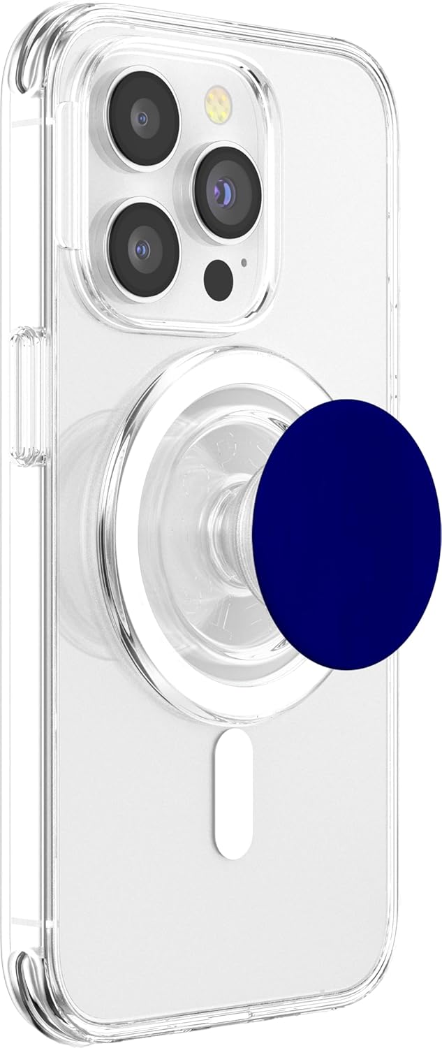 All navy blue Plain blue matte pop sockets boys and girls PopSockets MagSafe PopGrip for iPhone