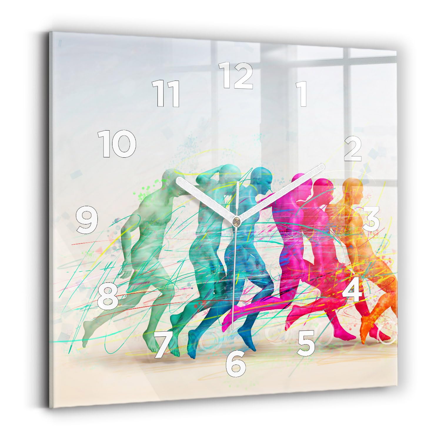 Horloge numérique pour salon Wallfluent décorative et silencieuse