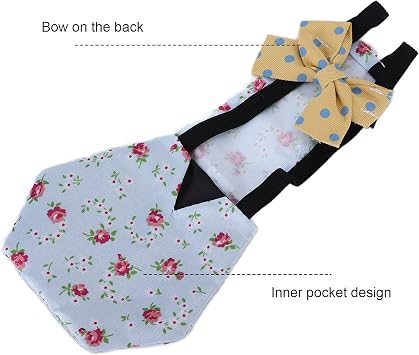 Poultry Diapers for Chickens Ducks Geese, Washable Reusable Pet Nappy with Adjustable Bow-Knot, Sanitary Belly Bands for Small Animals