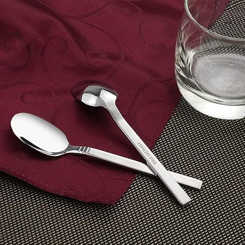 Miniatura 4 de Cucharas de café de acero inoxidable de 12 piezas, cuchara pequeña para expreso, mini cuchara