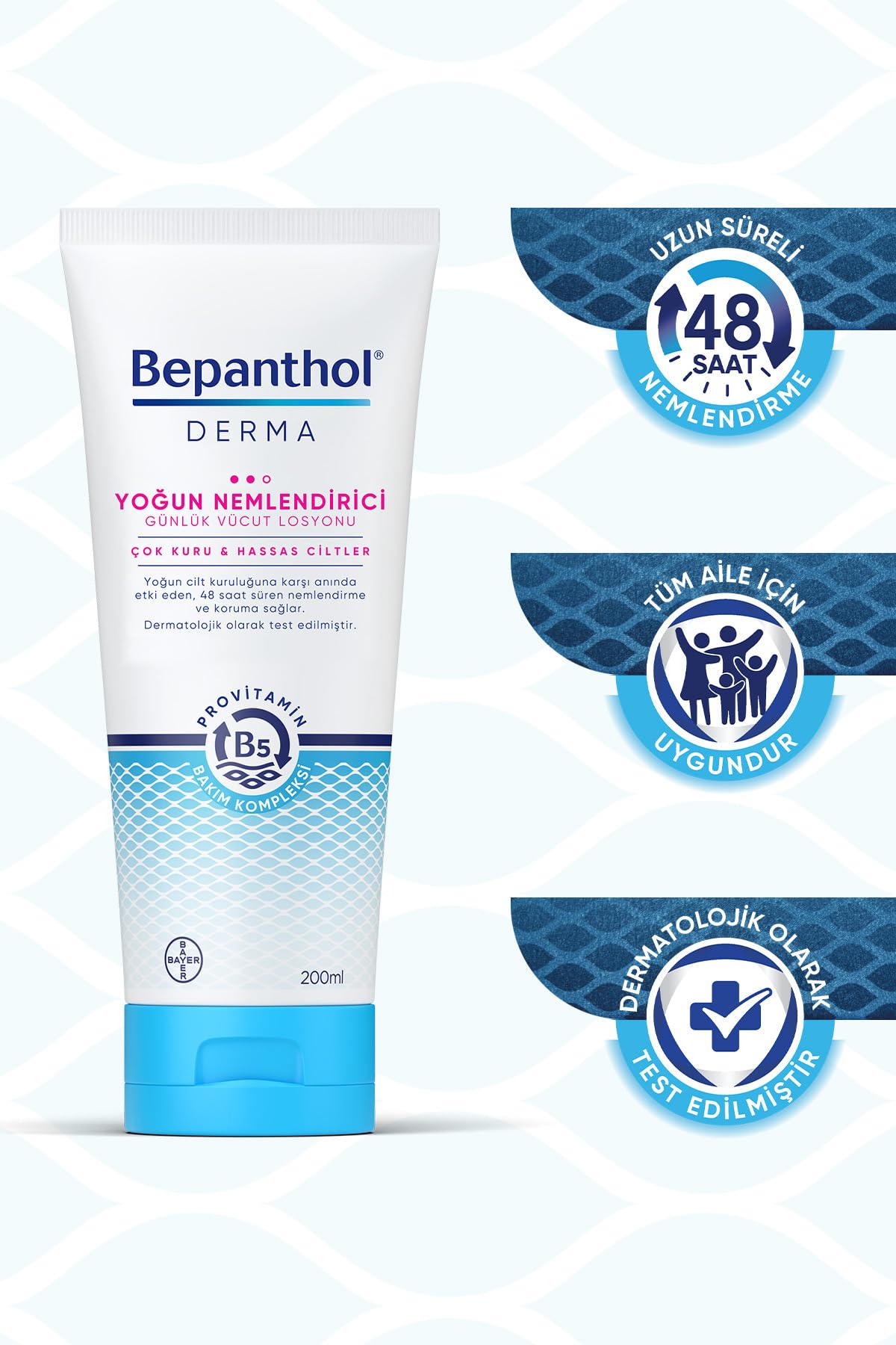 Bepanthol Derma Günlük Yoğun Nemlendirici Losyon 200 ml L Çok Kuru Ve Hassas Ciltler - Günlük Vücut Bakım 109114-1