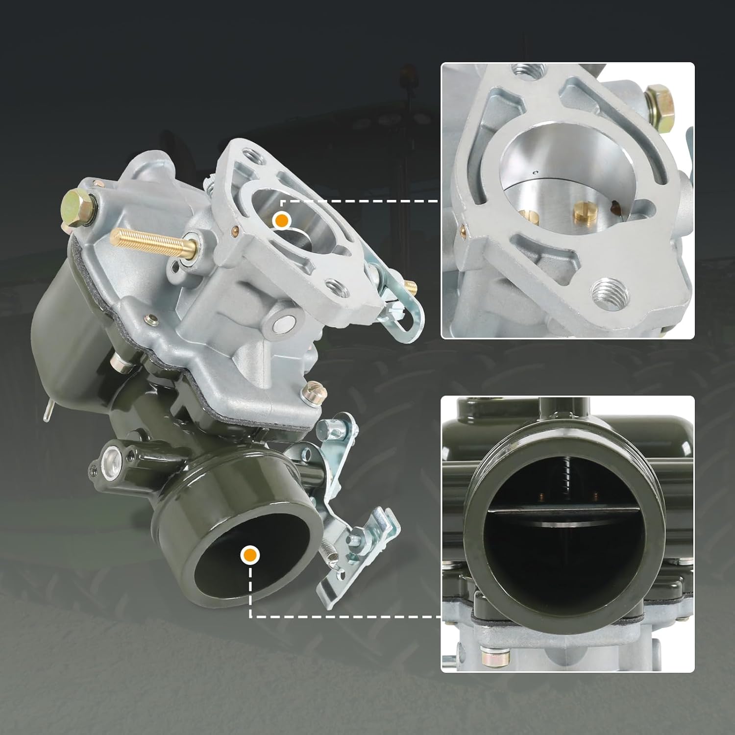 1403-0001 Tractor Carburetor Compatible with John Deere 1020 2010 2020 2030 2510 299 Cotton Picker，300 Indust/Const，300B Indust/Const 102631AS 10A18173 14996