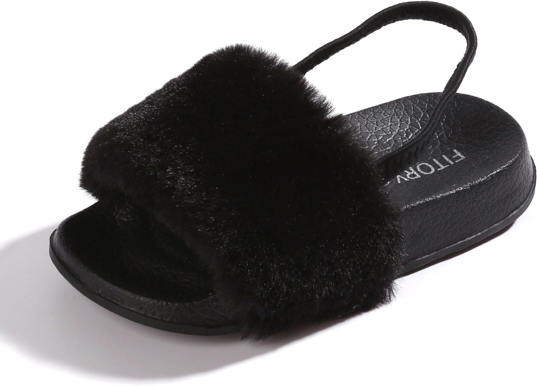 FITORY Girls Sandals Kids Fluffy Sliders Toddlers Fur Slippers Infants Sandals for Indoor/Outdoor Children Size 2.5-11UK