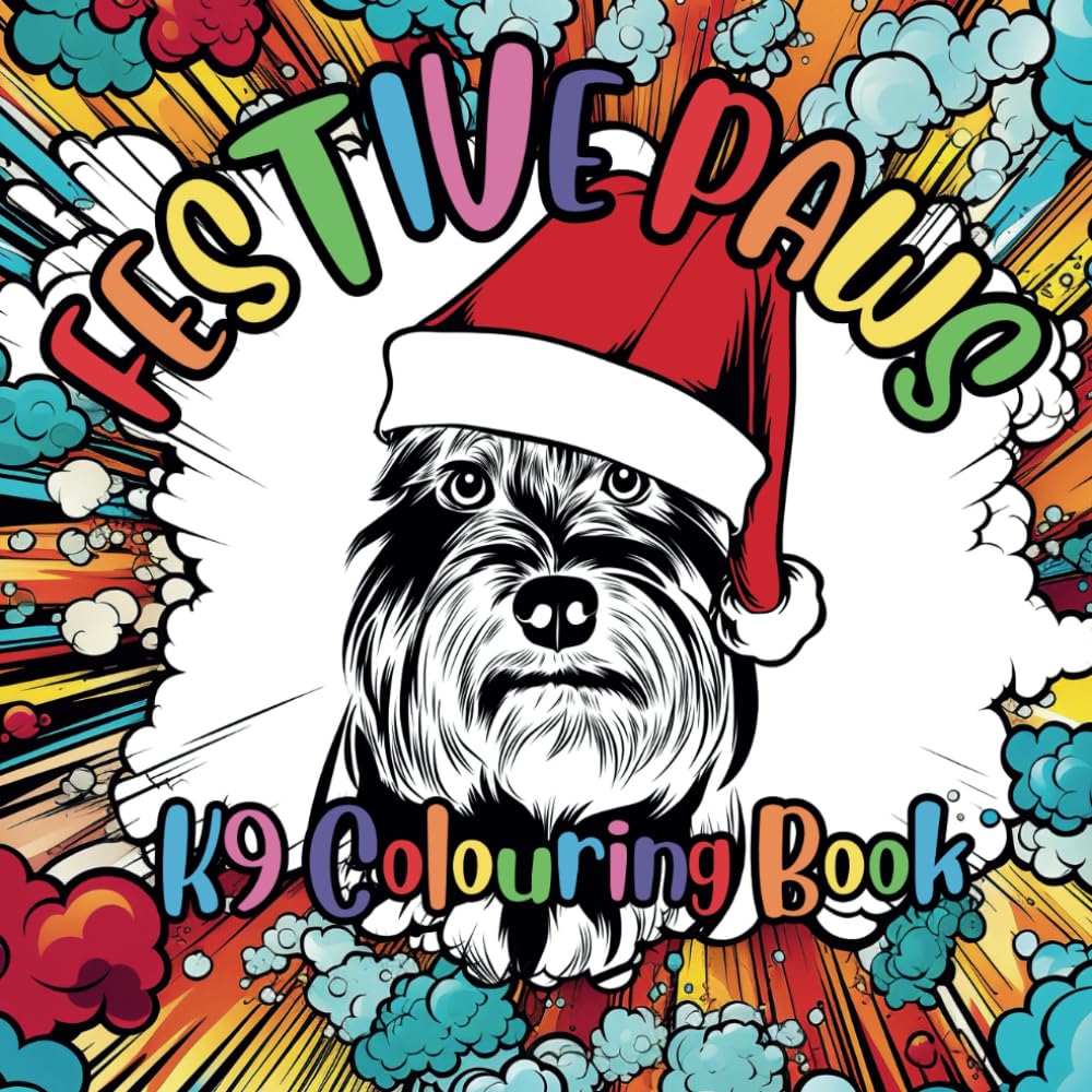 Festive Paws - K9 Colouring Book: Adult Colouring for Dog Lovers
