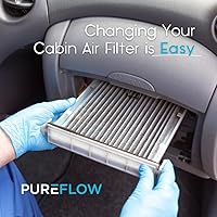 Vista 6 de Filtro de aire de cabina PureFlow PC5459X Compatible con Honda Pilot 2003-2008, Acura MDX 2001-2006