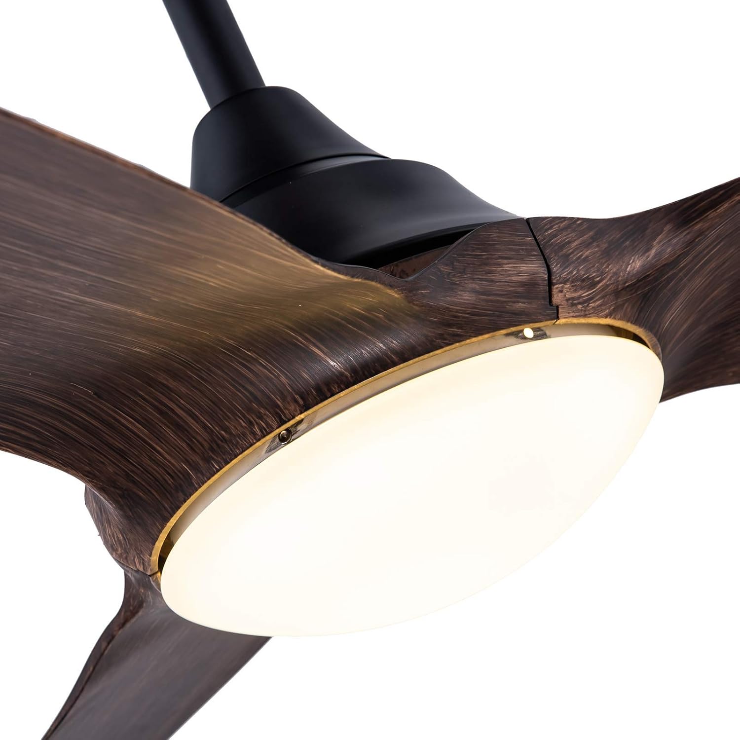 Uр Tо 40% оƒƒ CJOY DC Ceiling Fan with Lights and Remote, Quit Motor 58-in Ceiling Fan with 3 Reversible Blades, 5 Speed, Big Fans for Living Room, Bedroom, Dark Brown
