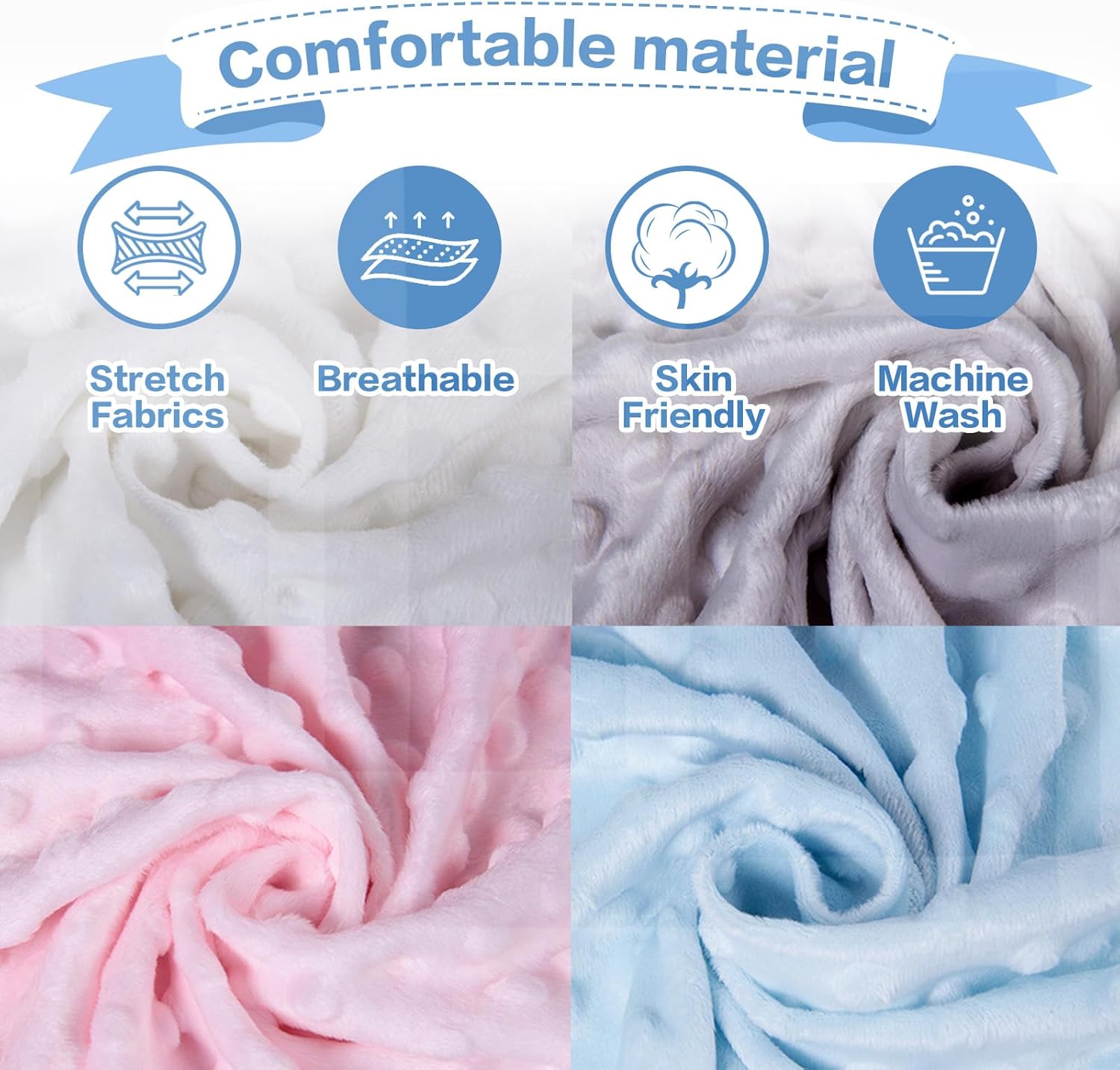 Custom Baby Blanket, Personalized Baby Swaddle Blanket with Name, Basketball Soft Receiving Blankets for Baby Boys, Double Layer Dotted Nursery Blanket, Gift for Infant Toddler Kid(60"x80")