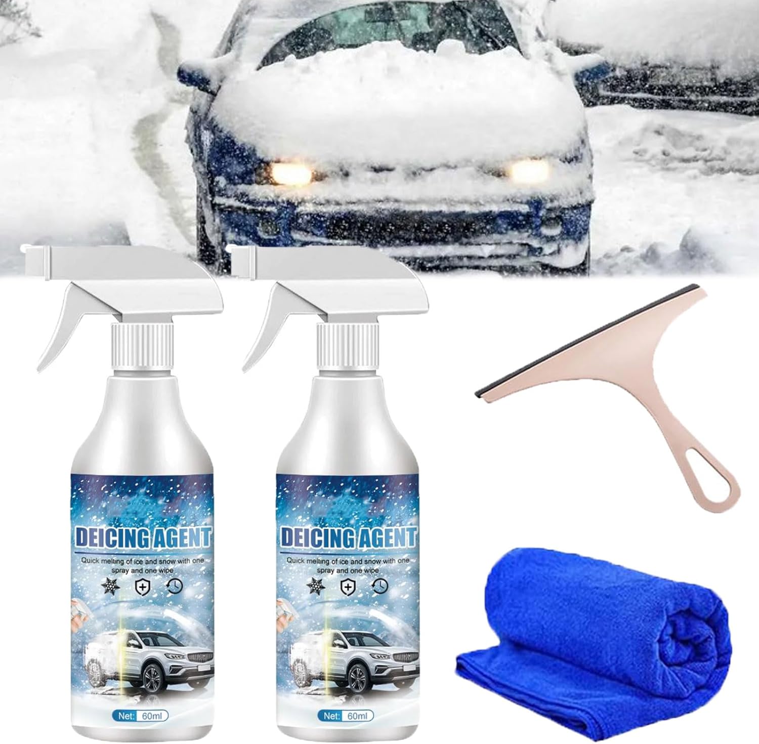 liucocotos Deicer Spray for Car Windshield,Auto Windshield