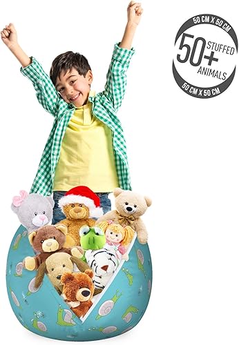 Miniatura 60 de Lunarable Silla de almacenamiento para adolescentes, coloridos patines de estilo retro, para actividades juveniles, para niñas y niños, divertido