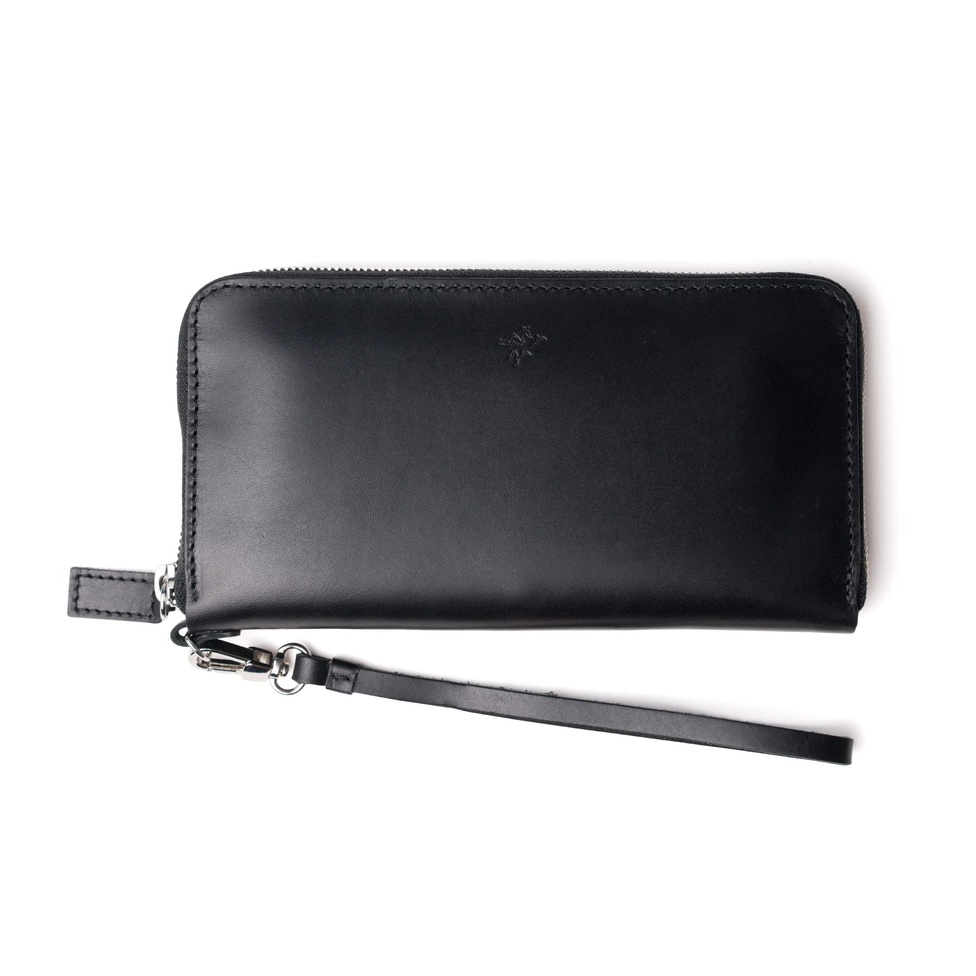 PEGAI Leather Large Capacity Wristlet Wallets For Women | Zip Around Full-Grain Phone Wallet | Clutch Purses for Women With Credit Card Holder, Coin Purse and Cash Slot | KARLA (Black)