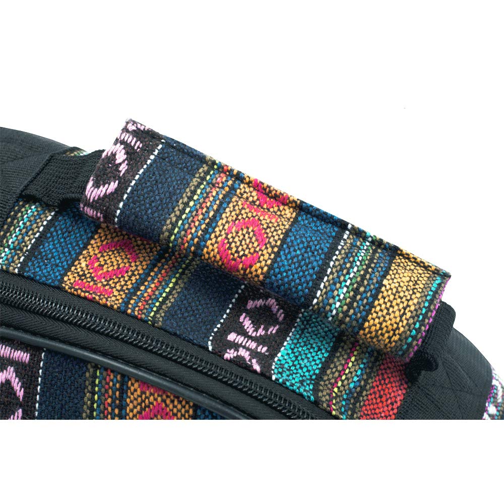 Glenmi 40 41 Zoll Akustikgitarrenkoffer Gigbag Mit 3D-Taschen, Gitarrentasche mit Nackenschutz-Kissenauflage, Bohemian Style Gitarrenkoffer, 12 mm Schwamm gepolstert