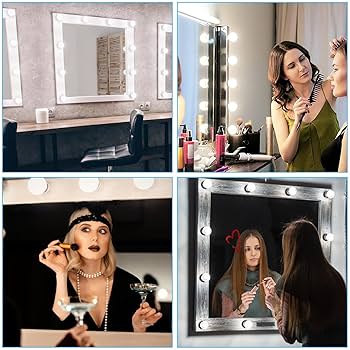 Pagezol Vanity Irror Lights Kits, 12 Bulbs Hollywood Style LED Akeup