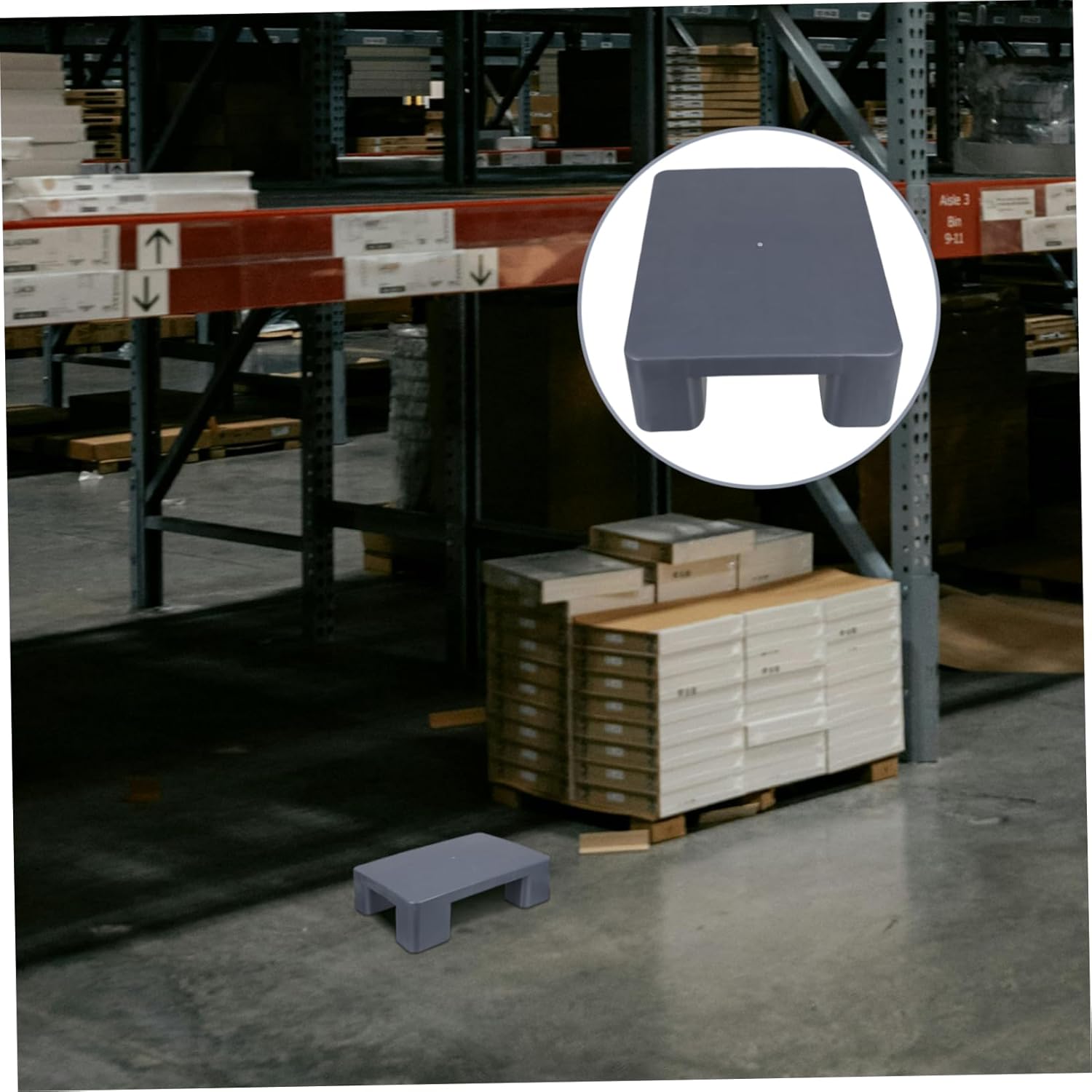 DOITOOL Plastic Pallets for Floor Storage Lightweight Moisture Barrier Pallet Pad Heavy-Duty Support for Supermarkets Warehouses and Basements Grey