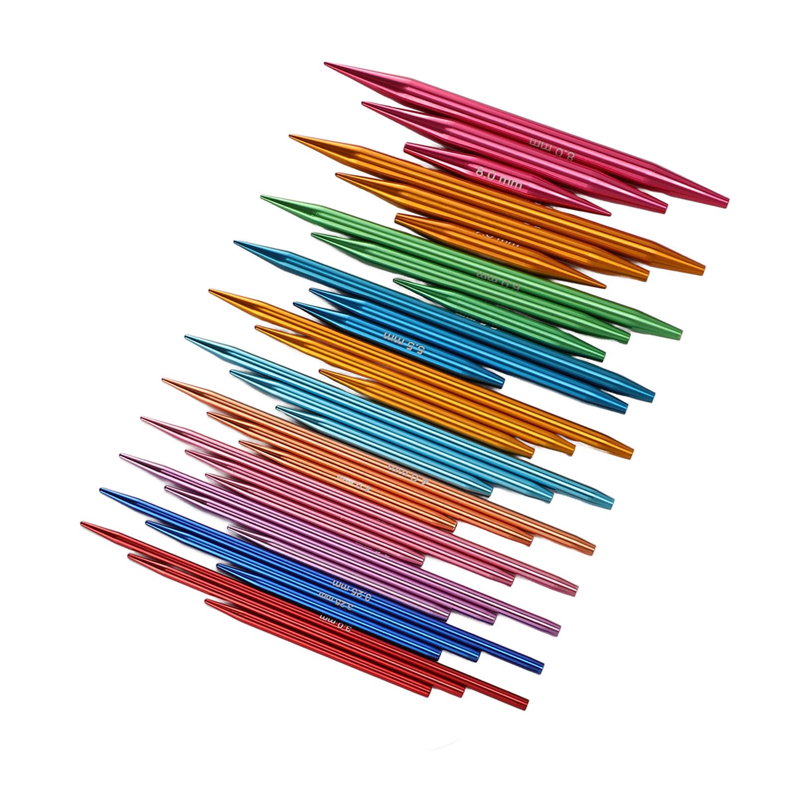 Changor Kreisförmige Stricknadel -Set, Austauschbare Stricknadelnsets, Kreisförmige Nadel -Set, Abnehmbare Kreisförmige Nadeln mit Aluminium, Runde Kreisstricknadeln