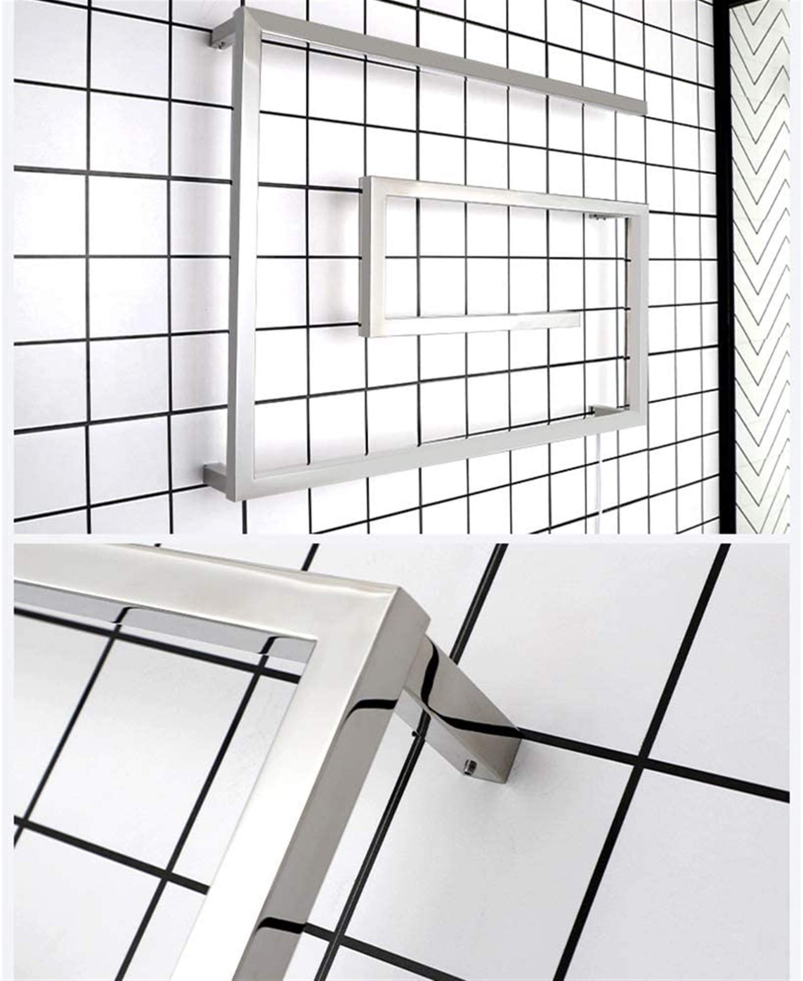 Toallero calefactado para baño, Calentador de Toallas de Pared, toallero eléctrico de Pared, Perchero de Acero Inoxidable 304 para baño.