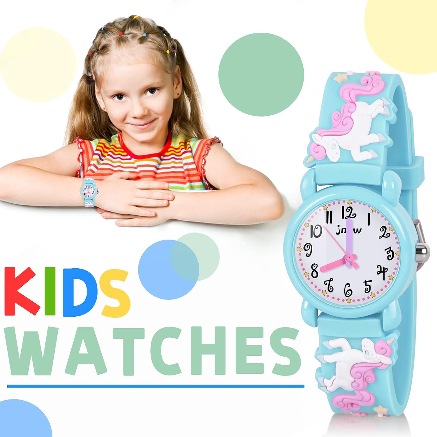 Kids Watch Ages 3-8, 3D Lovely Cartoon Watch for Girls - Best Gifts image 2