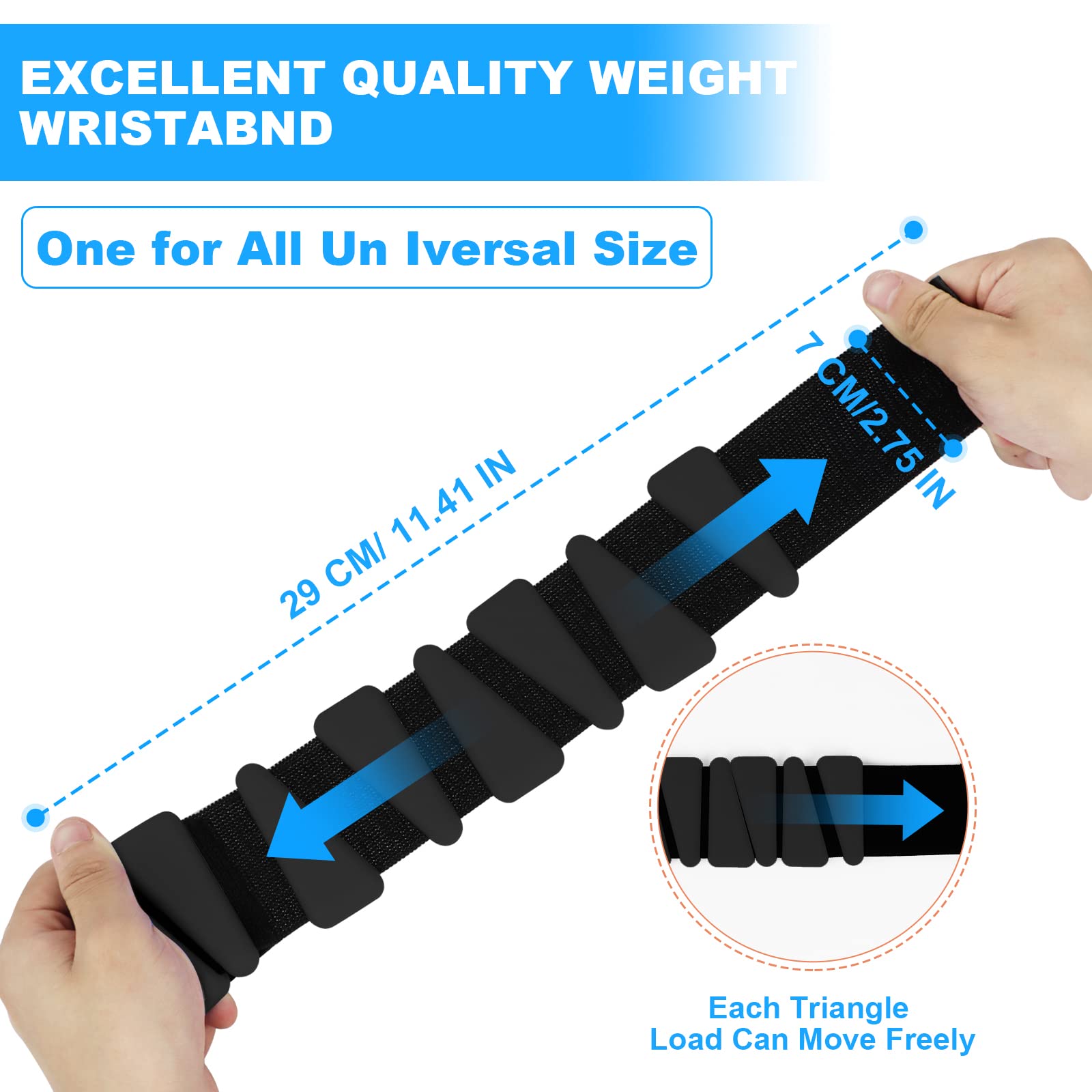 Wrist Weights Set of 2, Adjustable Silicone Workout Weights for Women and Men, Wearable Ankle/Wrist Weights Suitable for Yoga, Dance, Pilates, Pool Exercises and Jogging, 2lb - Image 2