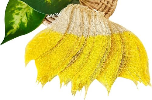 Miniatura 9 de JAKAPAN Hojas de esqueleto decorativas de dos tonos, árbol de goma natural, álbum de recortes, manualidades, tarjeta de boda, hojas pequeñas, uso
