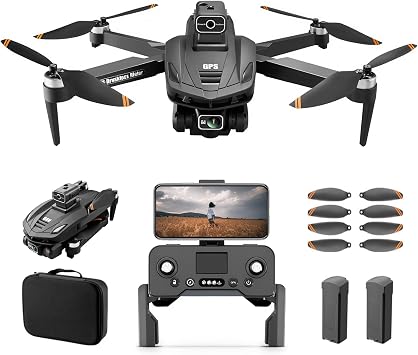 V168 4K UHD Drone with GPS Return, 90 Adjustable Camera, 5G HD Transmission, 30 Min Flight, 3000M Range, Obstacle Avoidance, Brushless Motor, Follow Me & Waypoint Fly