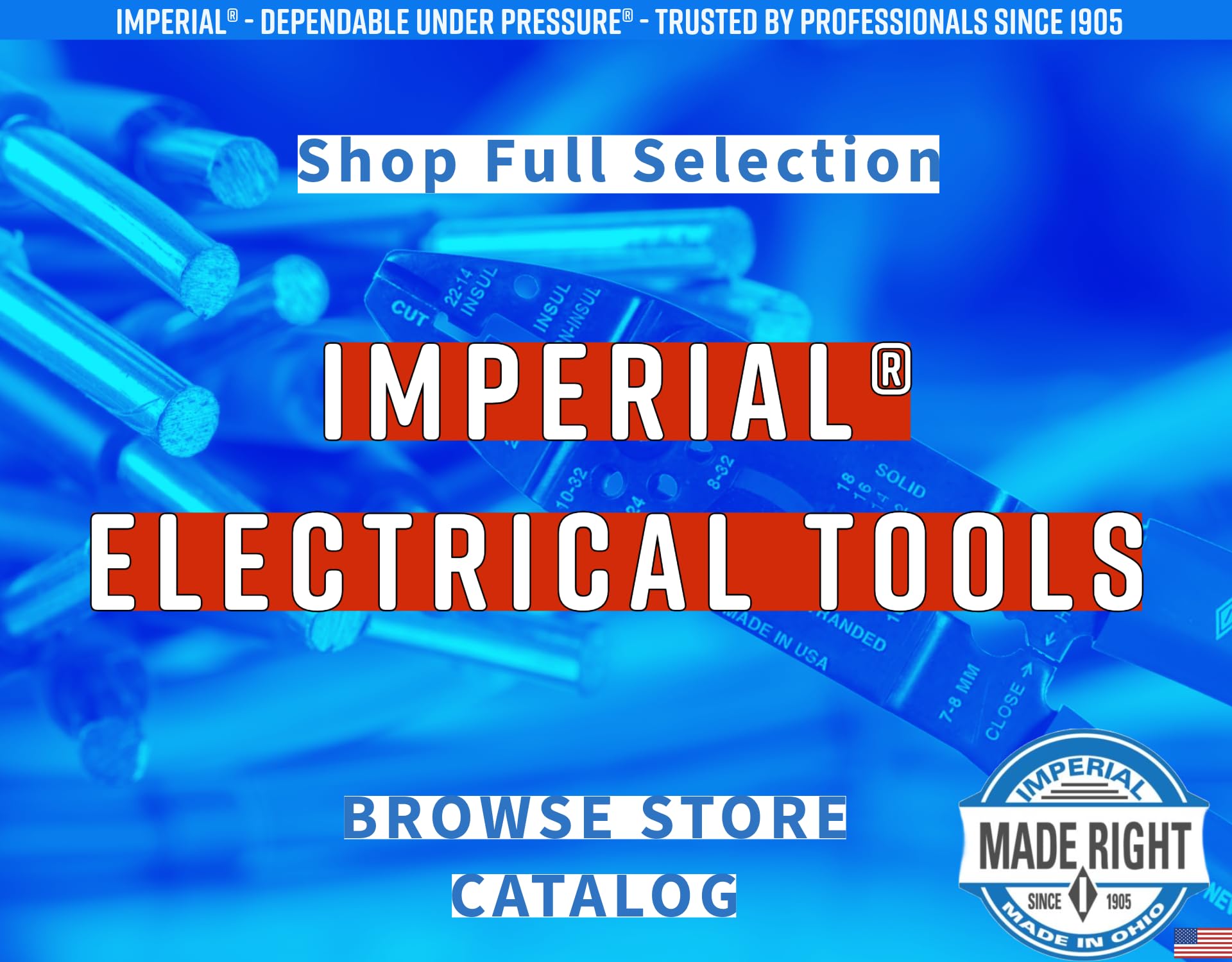Imperial Tool IE180 Wire Stripper - 22-30 AWG Upfront Pliers With Cutter