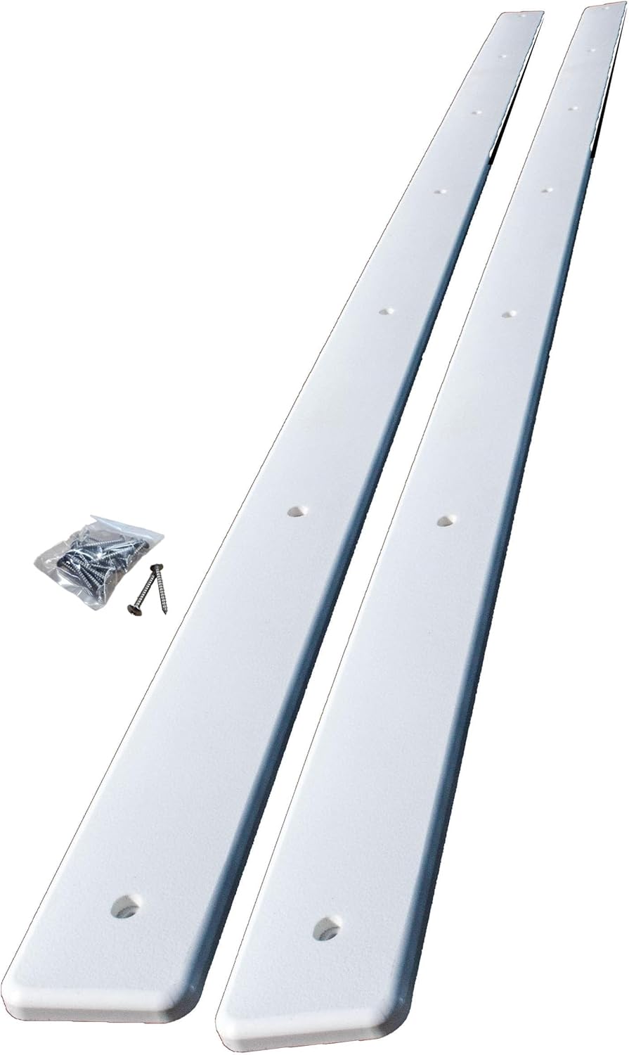 Wide Bunk Glides, Slotted Pockets, Stainless Steel Screws, Made in USA, Rounded Edges (3 X 72)