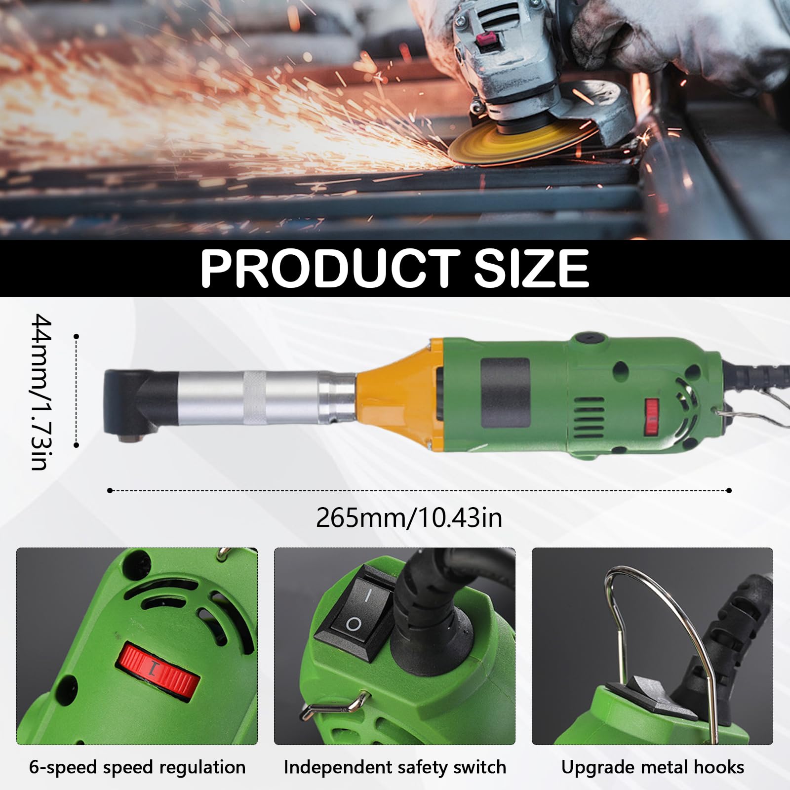 Poliermaschine, 350W Stein Metall Poliermaschine Elektrische Maschine for Reinigen Fliesenfugen 90° Fliesenboden Nahtöffner Reiniger 6 einstellbare Gänge Polieren Gravieren und für Fliesenfugen
