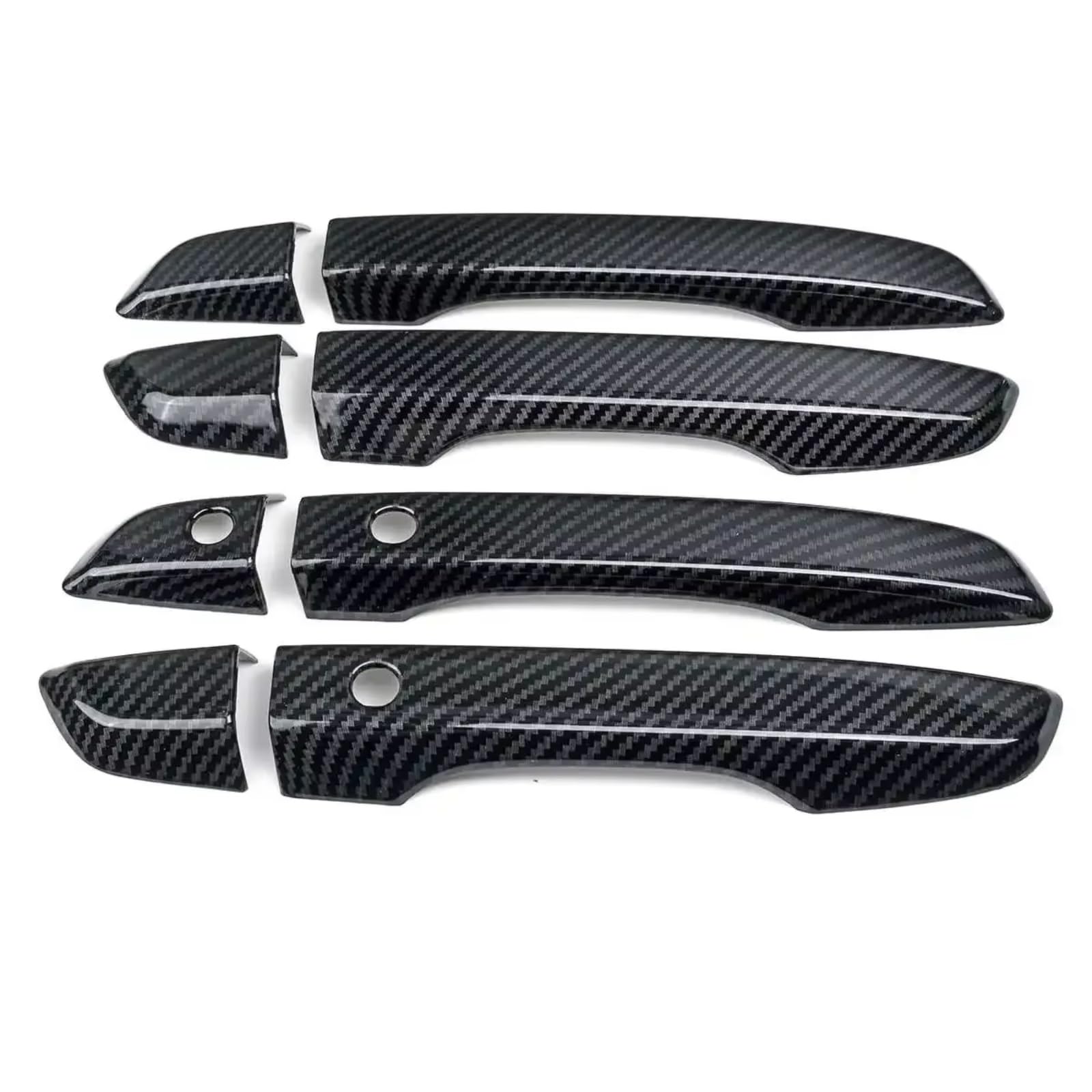 Jjrfvbgt Carbon Black Door Handle Trim Compatible With Civic 10Th Sedan 2016 2017 2018 2019 Carbon Glossy Black Chrome Accessories Car Exterior Door Handle Cover(Carbon Black)