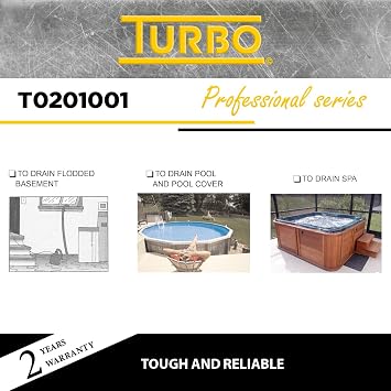 Turbo 1/6HP Submersible Utility Pump without Switch