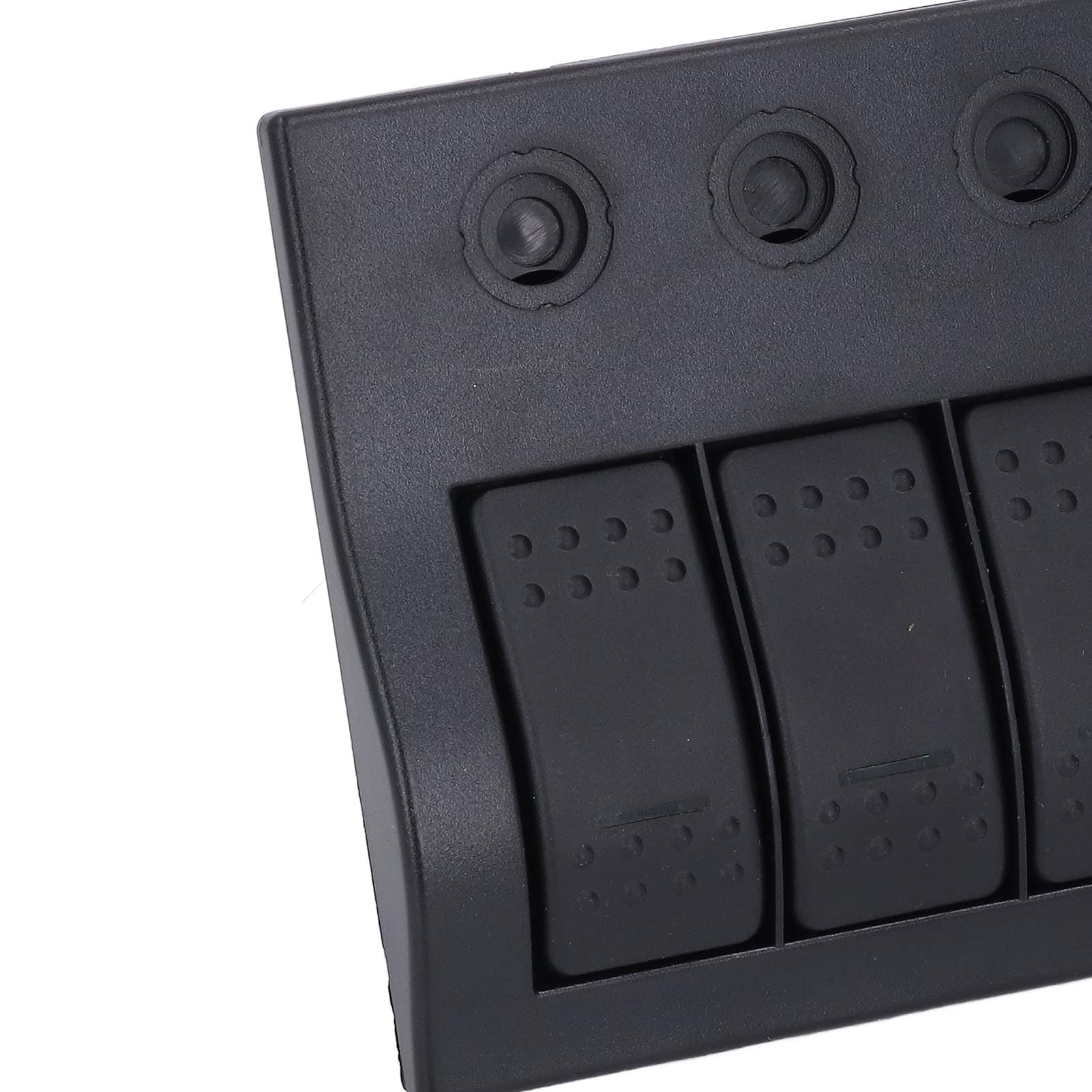 Alomejor Panel Przełącznika Kołyskowego LED 12 V 24 V z Zabezpieczeniem Przed Przeciążeniem dla łodzi RV Yacht Bus - 6-krotne Przełączniki Wodoodporne ABS