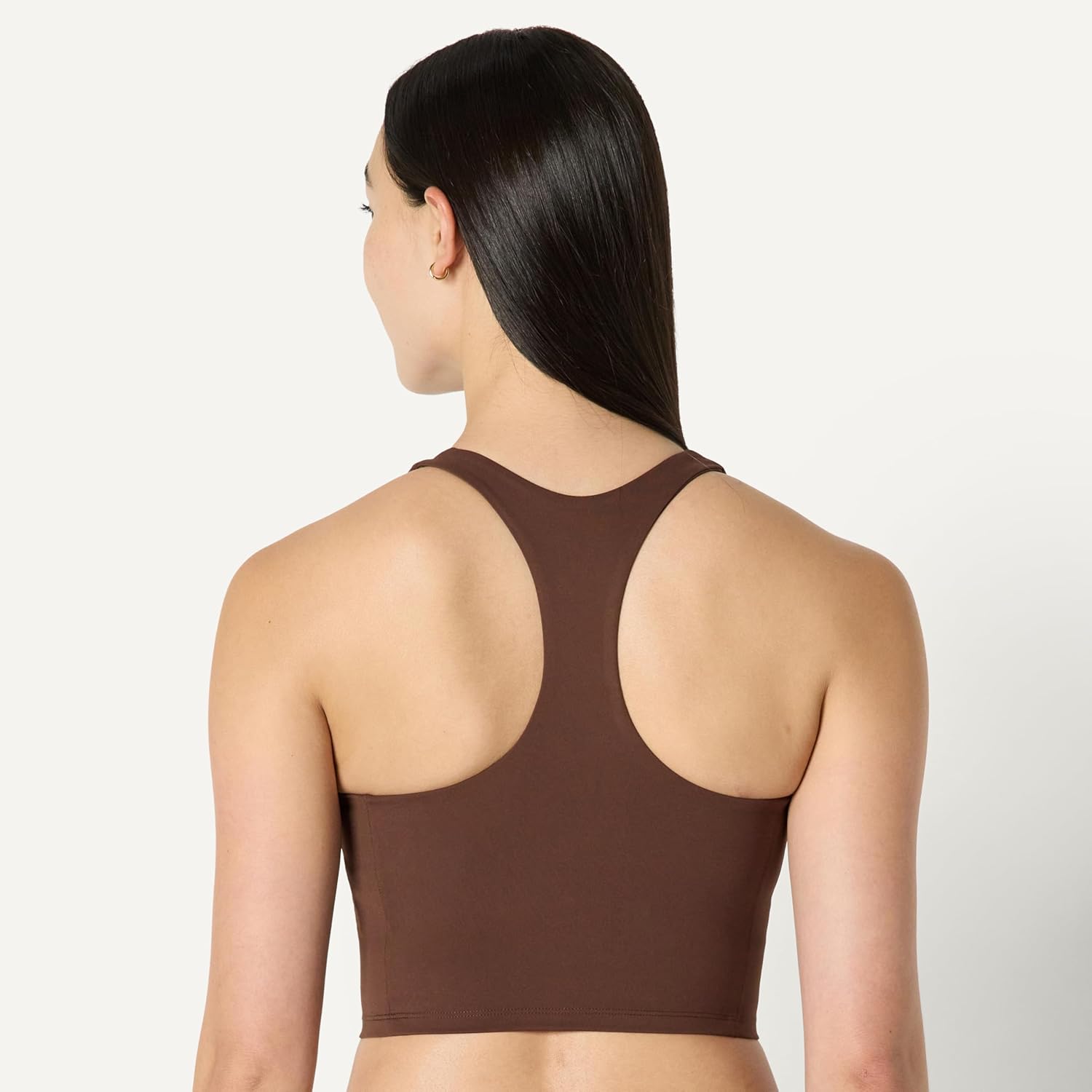 Amazon Essentials Women's Active Total Train Medium Support Gym Workout Racerback Crop Tank with Built-in Bra - Image 3