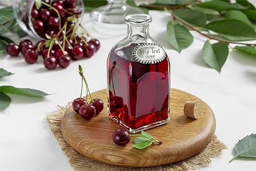 Miniatura 10 de Etiqueta del nombre del decantador de la botella de licor de vino ovalada grabable de plata esterlina