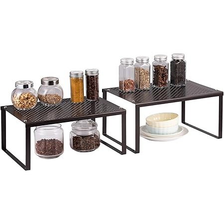 NEX Organizador de estante de cocina para gabinete, mostrador, despensa