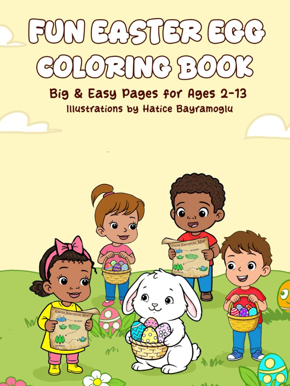 Fun Easter Egg Coloring book: for ages 2-13