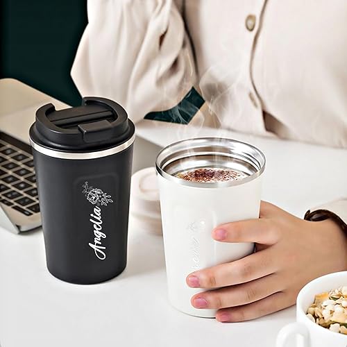 Miniatura 5 de KEEECIZ Personalized 17 OZ Stainless Steel Vacuum Thermos - Coffee Travel Mug Spill-Proof with Lid - Coffee Mug to Keep HotIced Coffee, Tea, and