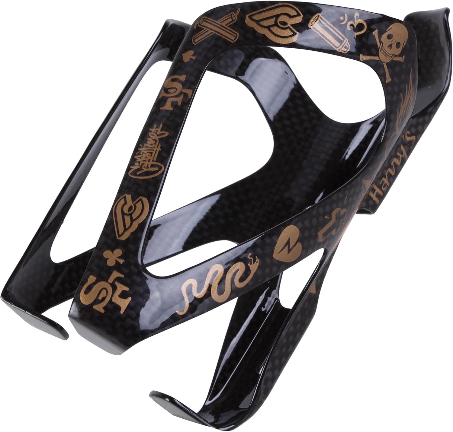 Cinelli Mike Giant Gold Bottle Cage, 74mm, Carbon Fibre