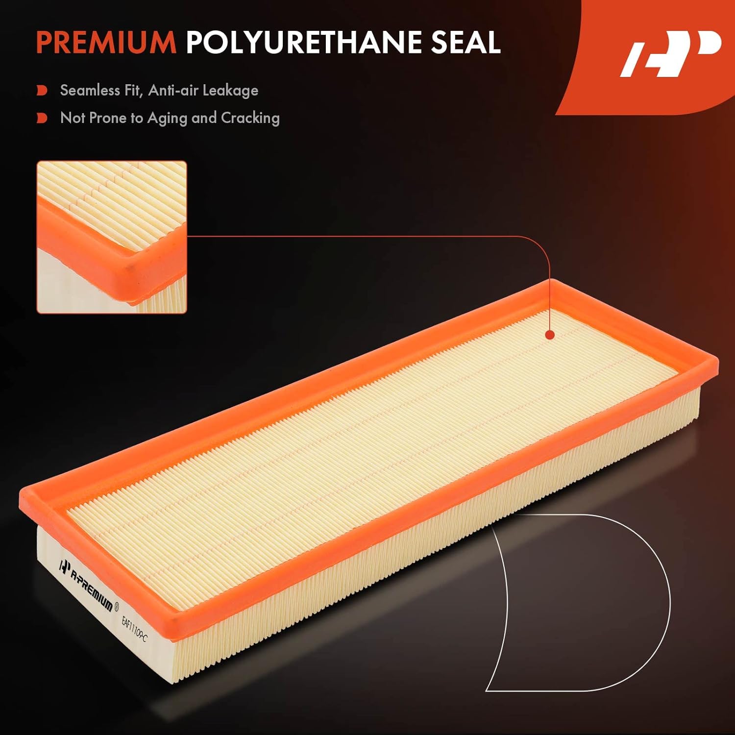 A-Premium 2-PC Engine Air Filter Compatible with Fiat 500 2012-2017, L4 1.4L, Flexible Panel, Replace# 68073648AA