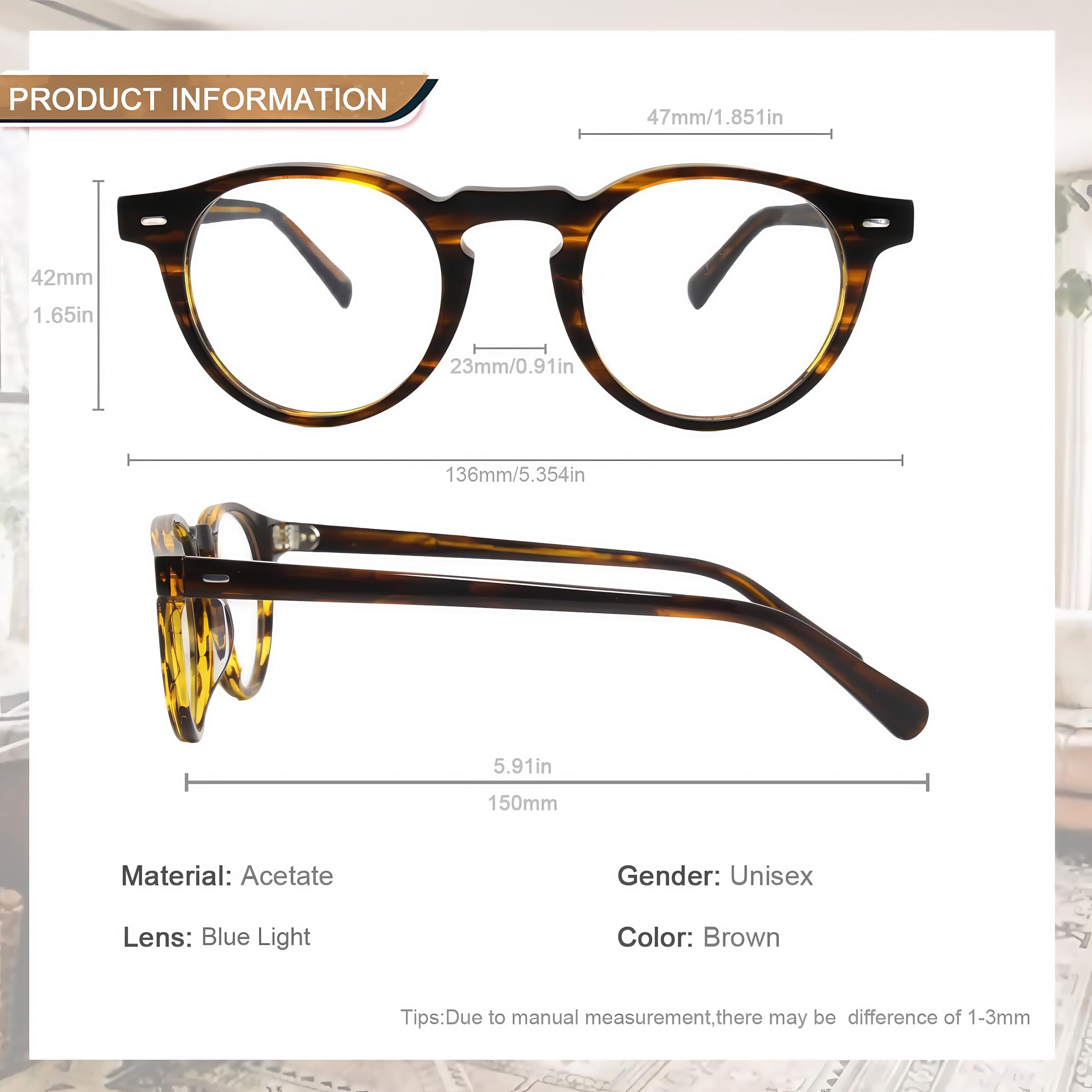 Damskie okrągłe okulary z filtrem niebieskiego światła w stylu retro okulary komputerowe dla mężczyzn modne