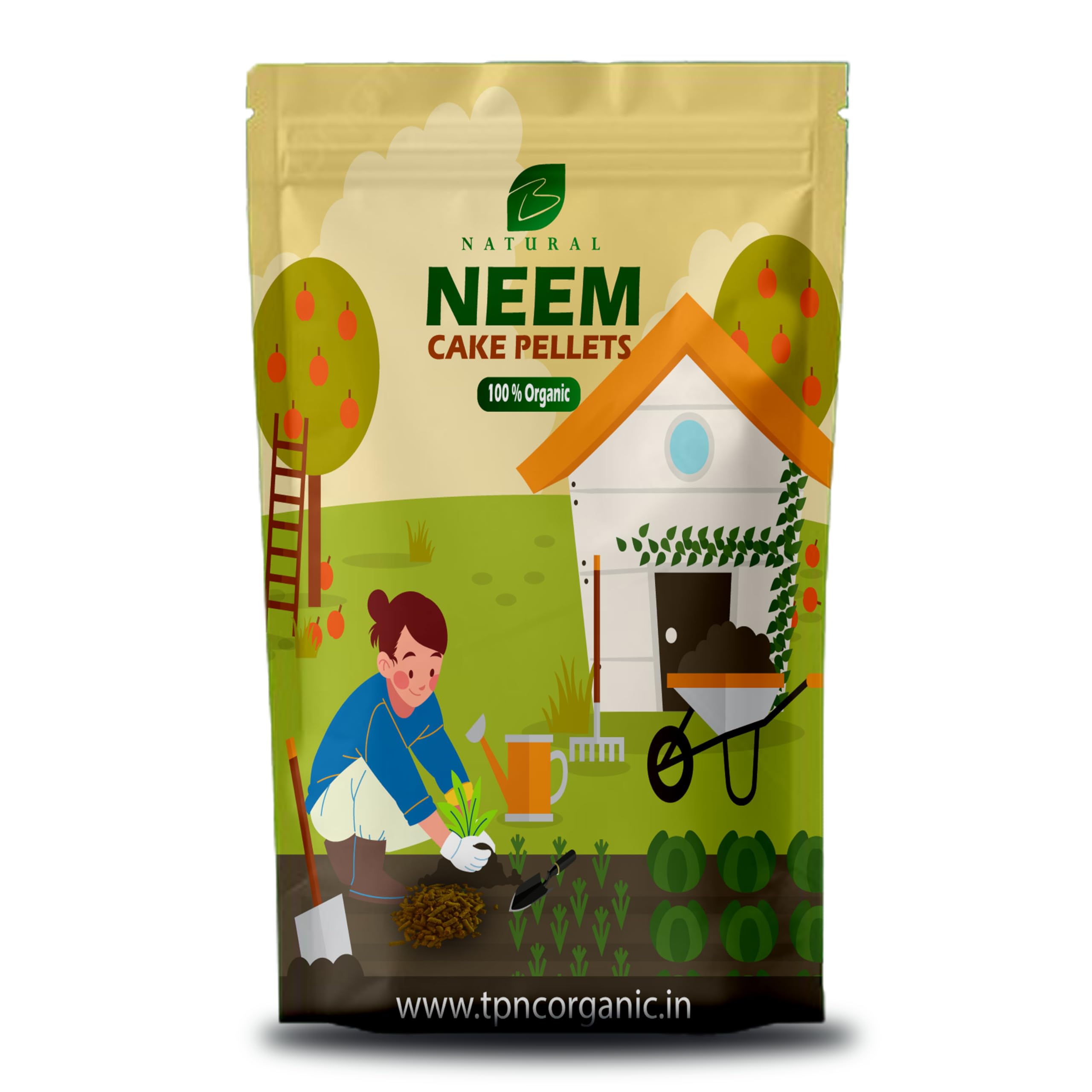 B Natural Neem Cake Pellets For Plants 1 kg, Neem Khali For Plants, Organic Fertilizer For Plants Home Garden (Neem cake Pellets -5 kg)