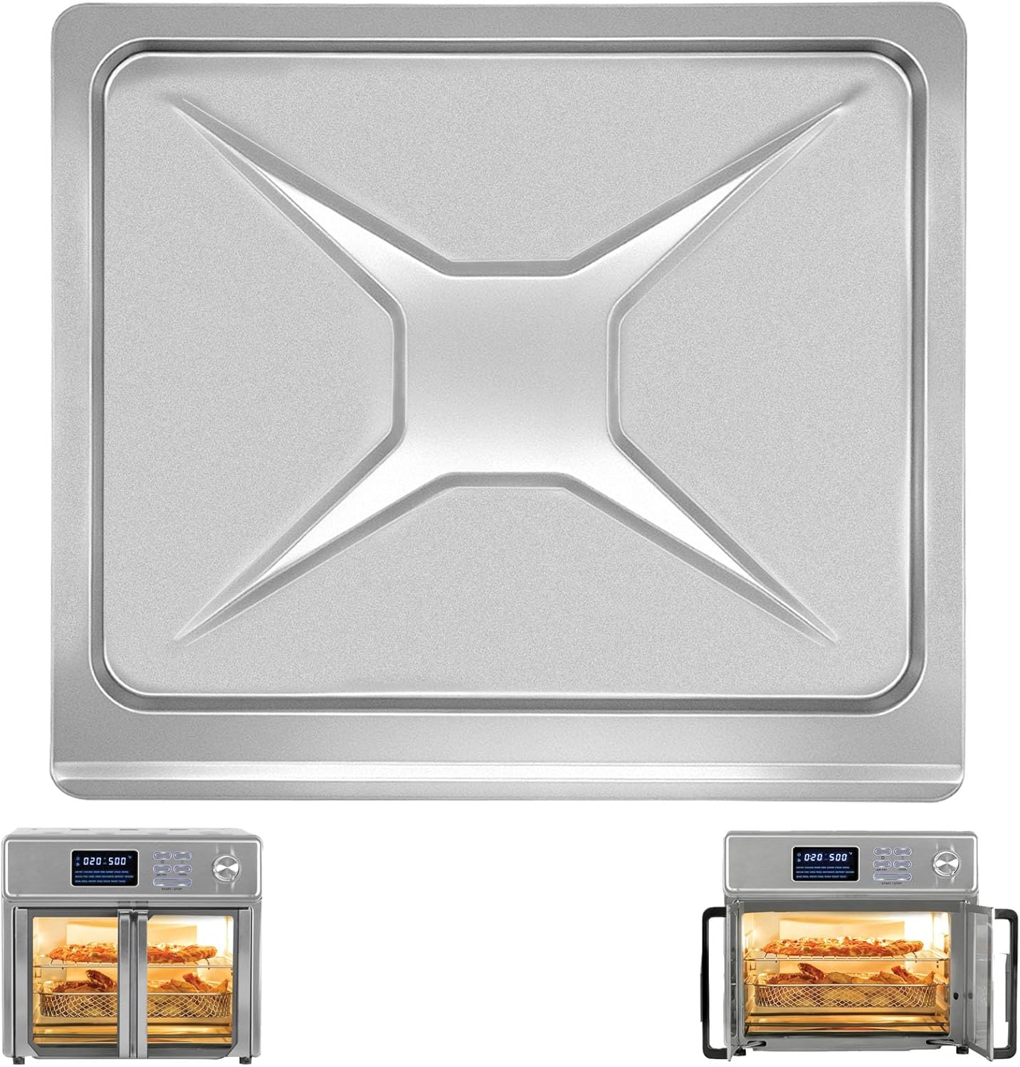 Air Fryer Drip Pan for Kalorik MAXX 26 Quart Air Fryer Oven Combo, 12.5×11×0.3 IN Crumb Bottom Tray 10 in 1 Countertop Toaster Oven Replacement Parts Accessories, Premium Steel, Dishwasher Safe