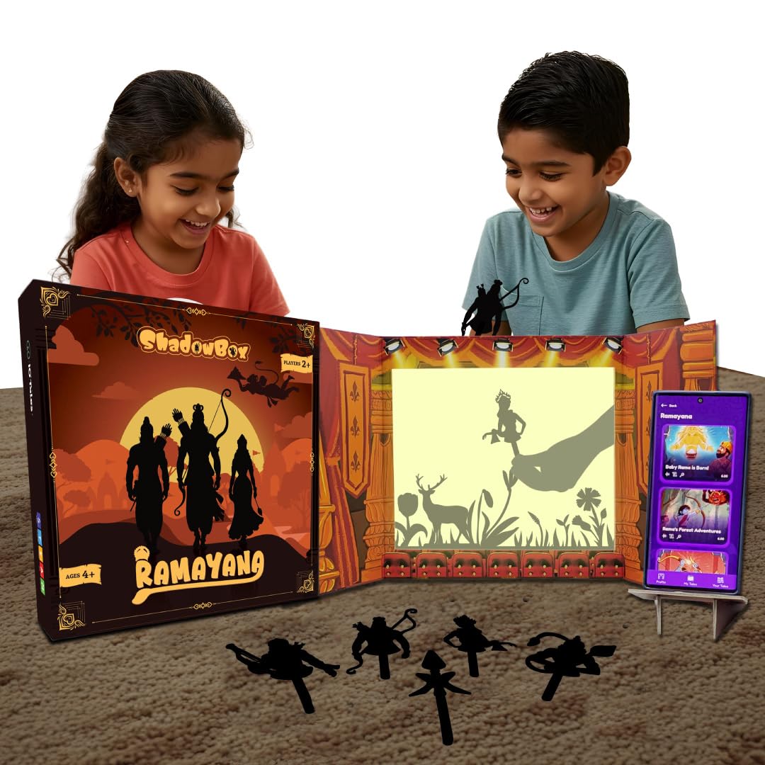 iOTales ShadowBox Ramayana | Storytelling STEAM Kit for Kids 4 –10 Years | Indian Mythology Educational Toy | Light & Sound DIY Craft | Gift for Boys & Girls-image-16